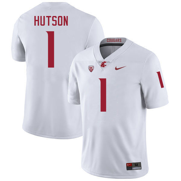 Kris Hutson WSU Cougars Jersey.Washington State Cougars #1 Kris Hutson Jersey Youth-White